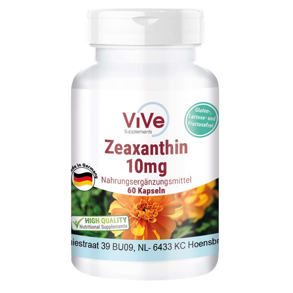 Zeaxanthin 10mg Vegan Hochdosiert 60 Kapseln
